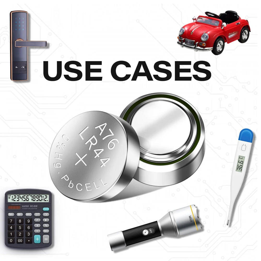 PKCELL 500 шт./лот LR44 SR44 AG13 357 A76 эквивалент светодиодный мини игрушка аккумуляторы для часов