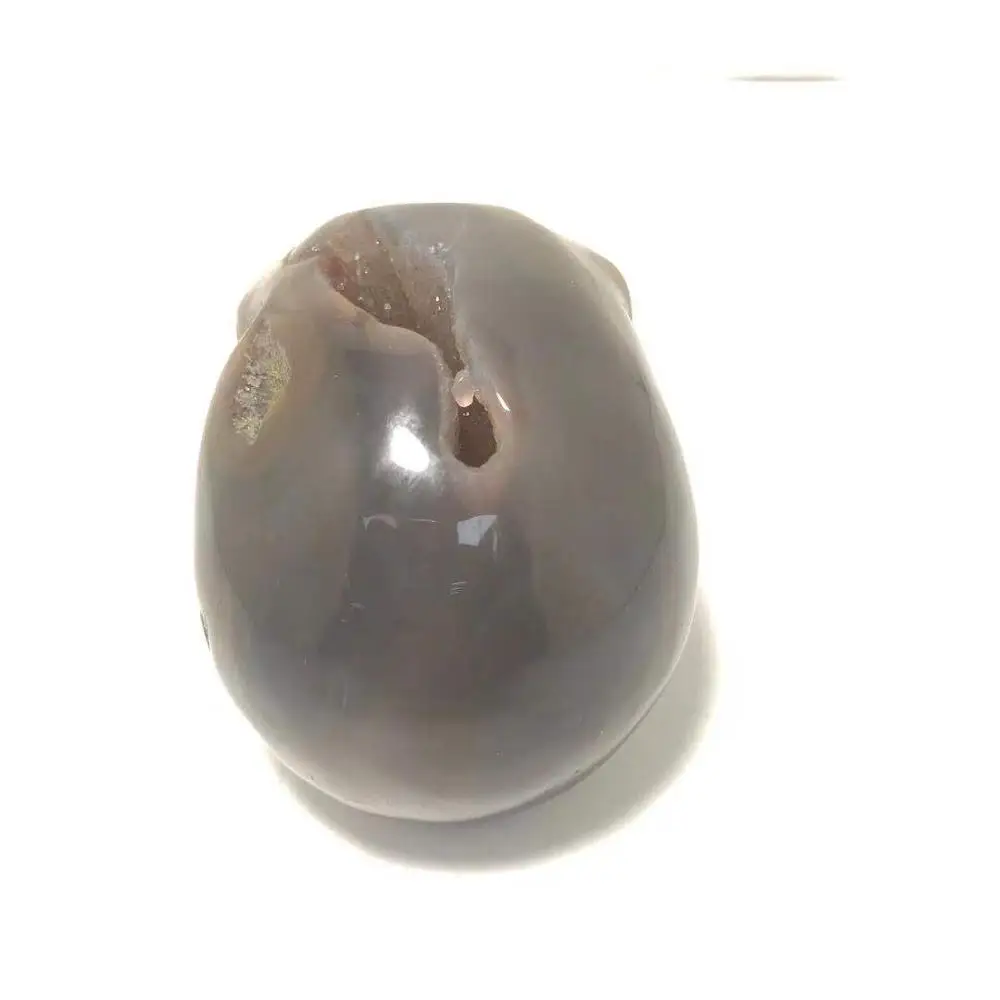 High Quality Natural Agate Geode Skull Shape Stone Hand Carved For Gift& Home Decor ZJJ