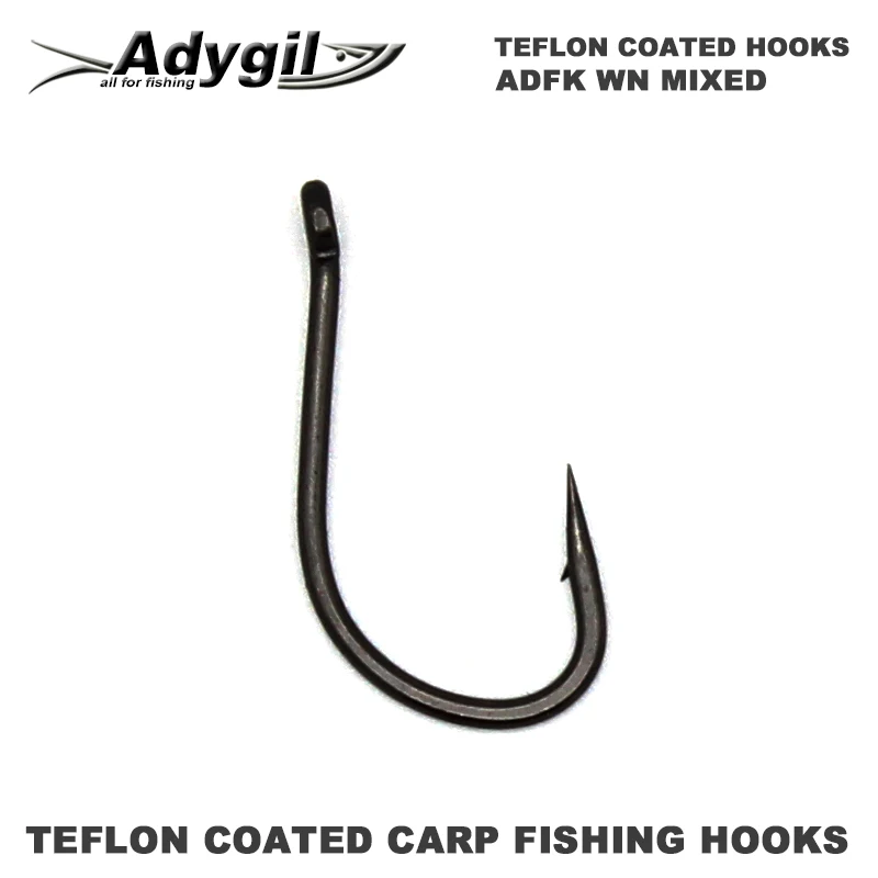 

Adygil Matt Black Fishing Teflon Coated Carp Fishing Hooks Kits ADFK WN MIXED #2 #4 #6 #8 #10 100pcs/lot