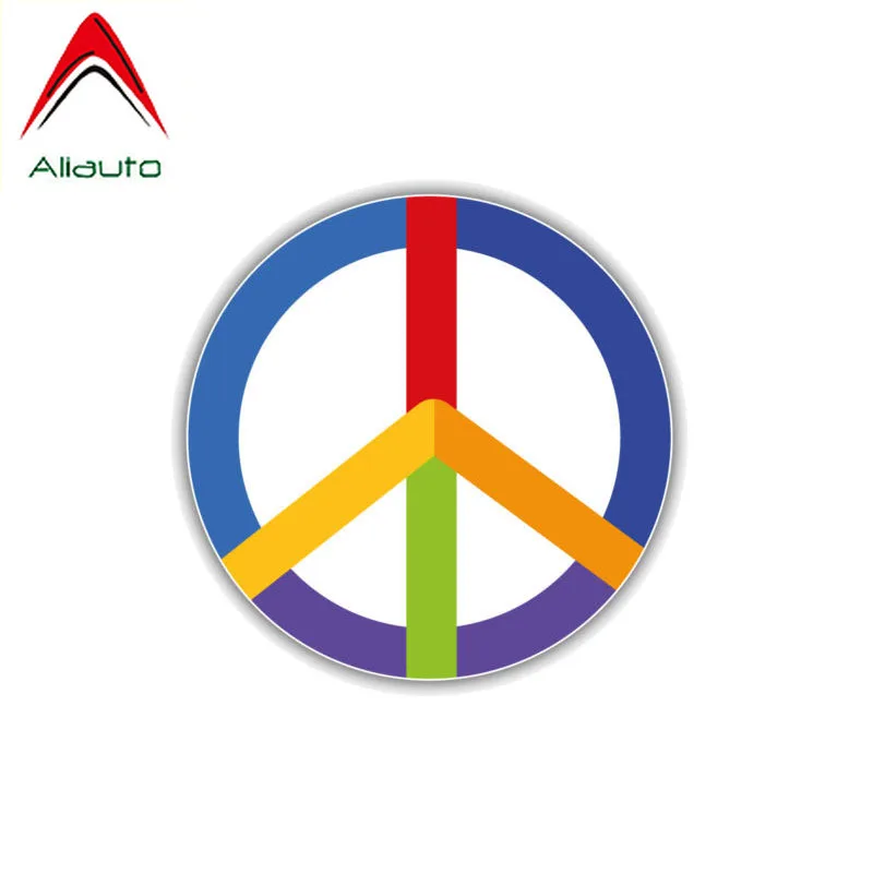 Aliauto Funny Car Sticker Peace Gay Rainbow Decorate PVC Decal Cover Scratches for Motorcycles Mazda 3 Mini Cooper 11cm*11cm | Автомобили