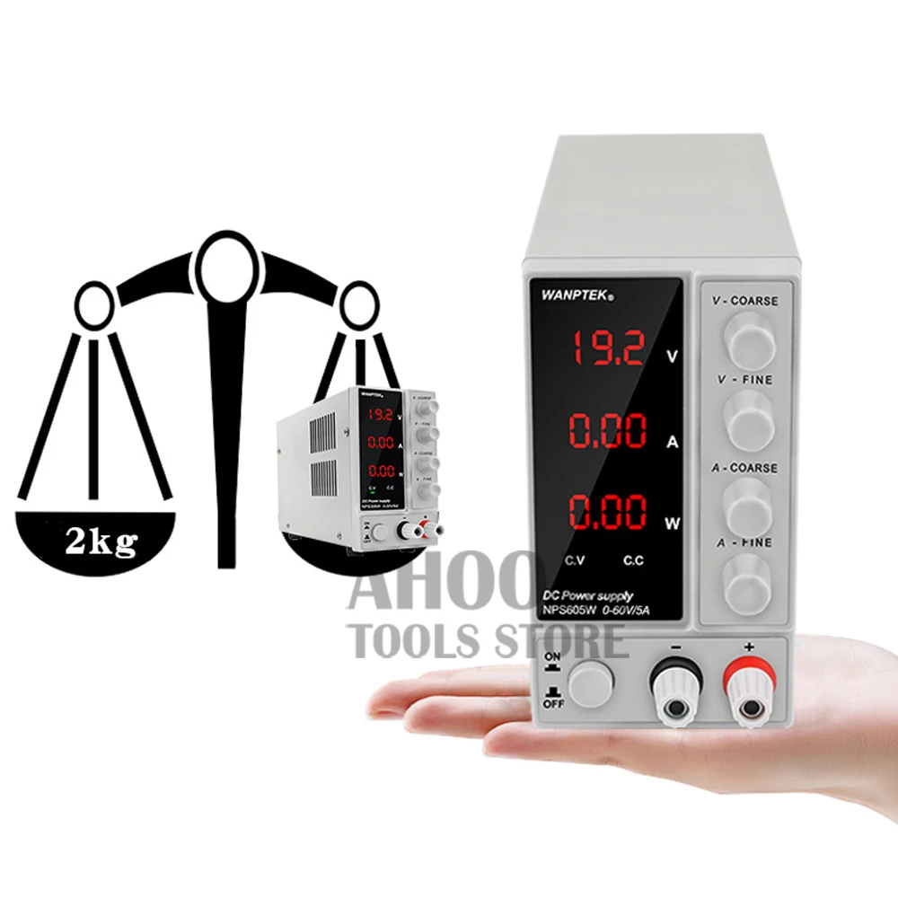 NPS605W Регулируемый DC Питание 60 V/5A Высокоточный цифровой Дисплей лаборатории коммутации Питание