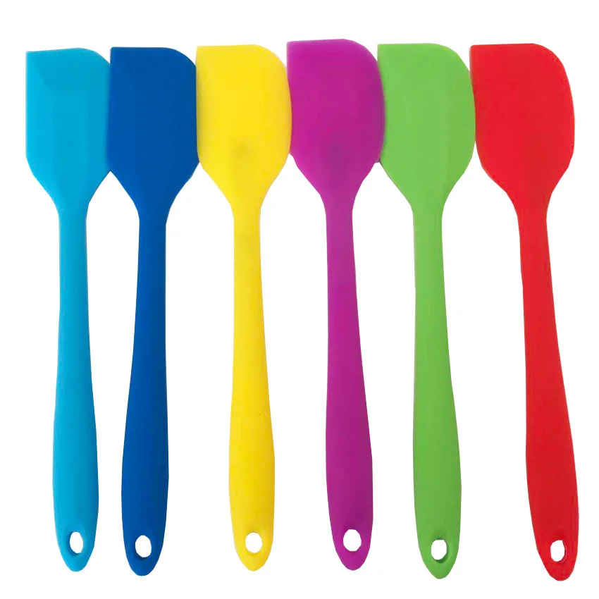  Large Size Stainless Steel Silicone Scraper One-piece Bakery Cream Color Scraper SILICONE Spatula