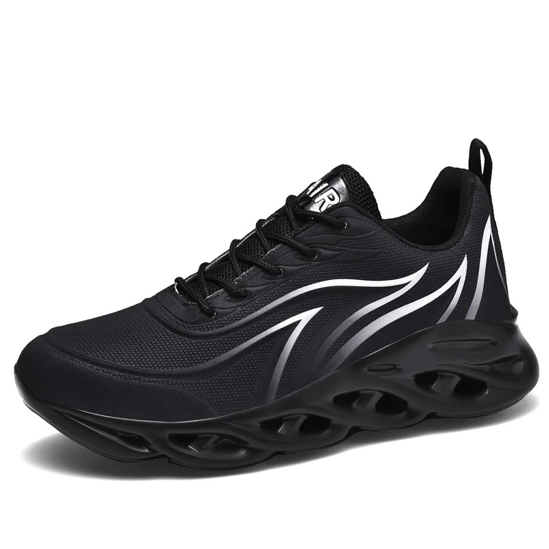 ZUFENG новая дышащая мужская обувь для бега, амортизирующие кроссовки с лезвием для мужчин, уличная спортивная обувь для бега, обувь для путешествий и прогулок - Цвет: 2107Black