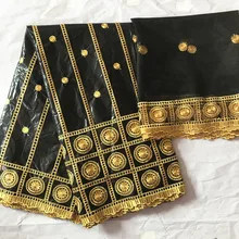 Таз riche getzner высокое качество кружева хлопок базен riche ткань с нигерийской кружевной ткани 5+ 2 ярдов/партия KY-31