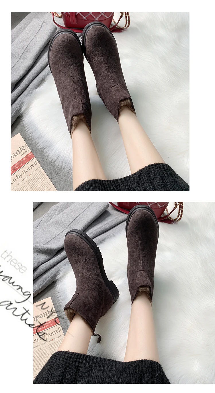 Bootee/Женская обувь г. Женские ботинки до середины икры ботильоны на низком каблуке Роскошные Дизайнерские австралийские ботинки на шнуровке с круглым носком