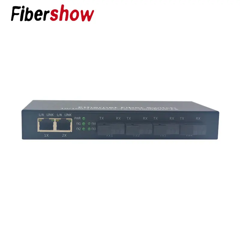 Гигабитный коммутатор Ethernet оптоволоконный оптический коммутатор промышленного класса 4 1,25G волоконный порт 2 RJ45 10/100/1000 M
