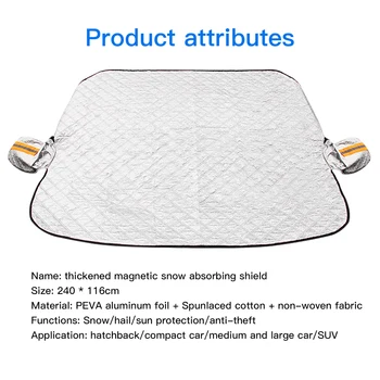 

Car Snow Shield Front Windshield Cover Thickened Anti-Frost Anti-Freeze Sunscreen Awnings Half Automobile Case Car Tools