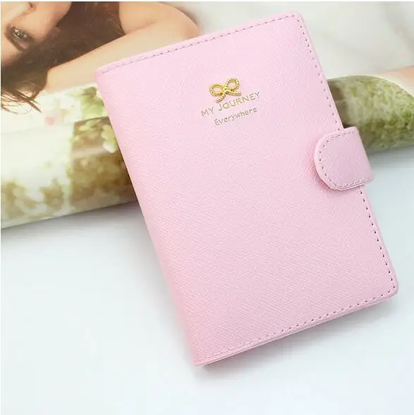 

Sweet Bowknot Crown Buckles Passport Holder Protect Cover Case Organizer Case for Cards Dropship Card porte &&8