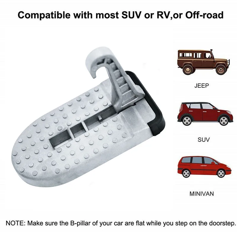 

Car Rooftop Roof Rack Pedal Vehicle Assistance Easy Access The Door Step Hooked on Car Pedals Foot Pegs for Jeep Suv Truck