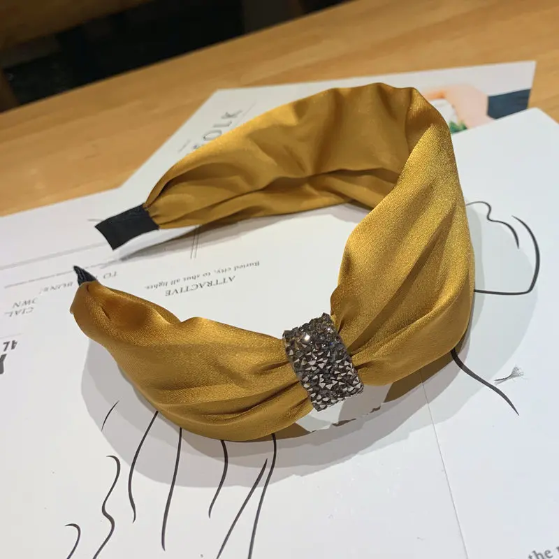 40 шт./лот DIY простой мульти ткани Противоскользящий боковой набор шнековые повязки на голову чистый цвет повязки на голову Инструменты для укладки волос аксессуар HA1493