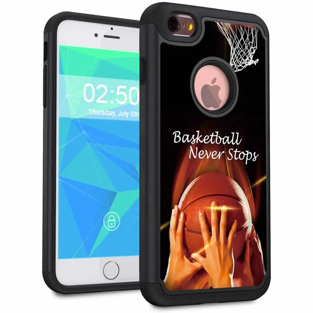 Чехол для телефона для iphone 6/6plus, чехол, iphone 6/6S plus, чехол, двухслойный Гибридный жесткий защитный чехол, противоударный ТПУ бампер - Цвет: 10