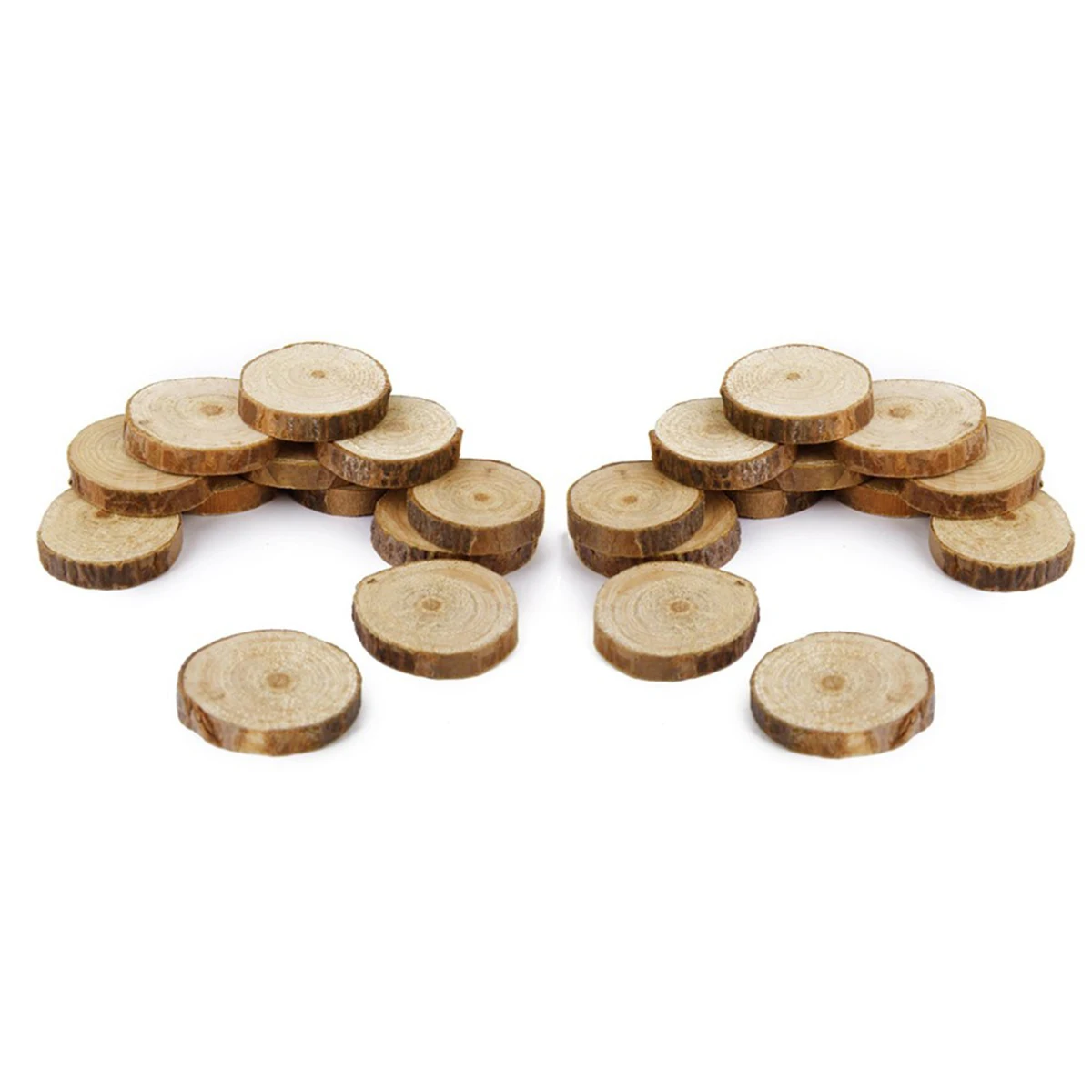 Round Wood Piece Photography Prop DIY Creative Simple Photo Prop Wood Piece With Desiccant for Wedding Festival Party 100pcs