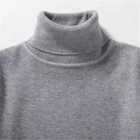 Mens Sweater Turtleneck Pullovers Korean Fashion Computer Knitted Sweater Men Black White Turtleneck Sweater Men Solid Pullovers 2