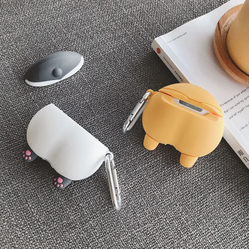 Feiseli силиконовые наушники Airpods 1 2 Pro с милой собачкой корги, защитный чехол, беспроводной Bluetooth чехол для наушников