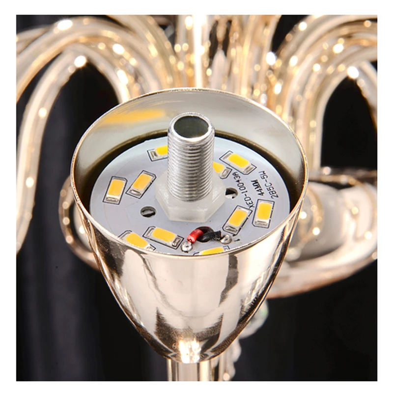 Modern Chandelier Minimalist Dimming LED Chandelier Glass Flowerl Living Room Bedroom Minimalist Restaurant Bar Home Lighting