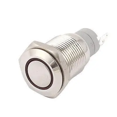 

Red Led 16mm 12V Stainless Steel Round Momentary Push Button Switch