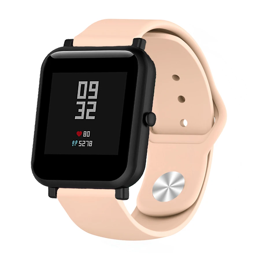 Силиконовый мягкий ремешок для Xiaomi Huami Amazfit Bip BIT Lite Молодежные умные часы браслет на запястье для Amazfit GTS ремешок для часов 20 мм ремешок