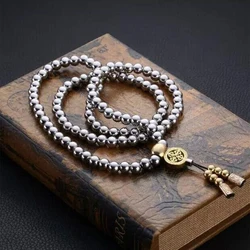 Collier d'auto défense, chaîne en acier, perles de bouddha, Bracelet manuel d'auto défense, outils de plein air EDC, survie d'auto Protection 