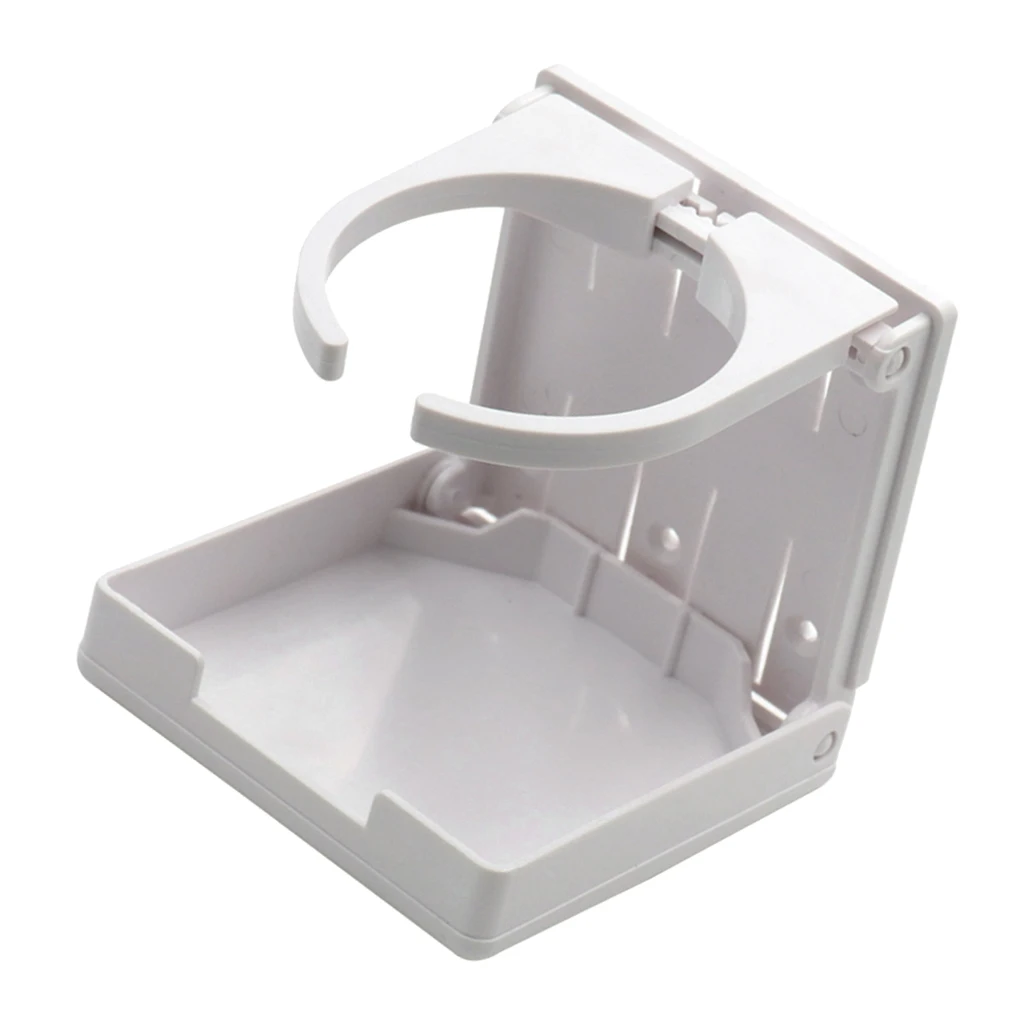 Adjustable Folding White Nylon Drink Cup Holder For Boat Marine Caravan Car.