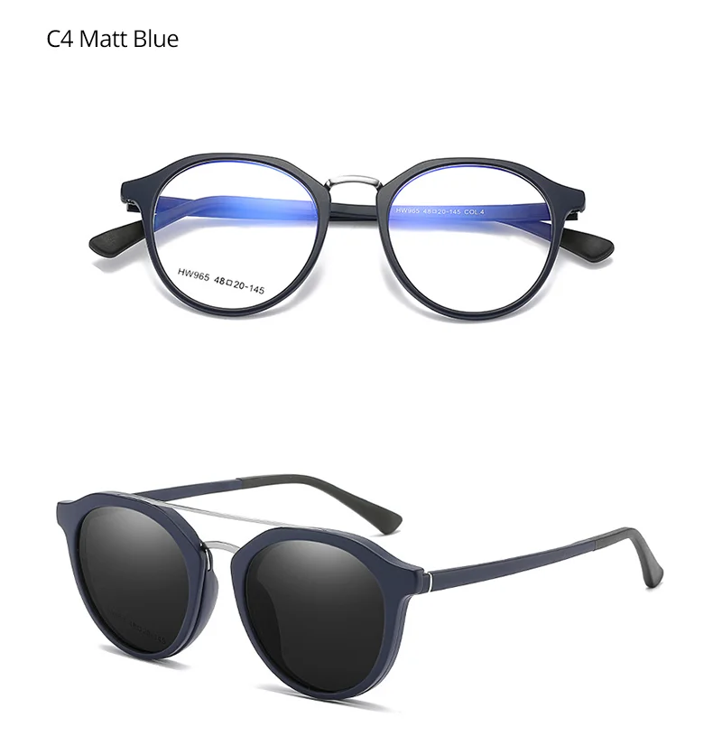 Ralferty, оптические оправы, очки с магнитной оправой, поляризационные, Круглые, 2 в 1, очки по рецепту, солнцезащитные очки для автомобиля Z965