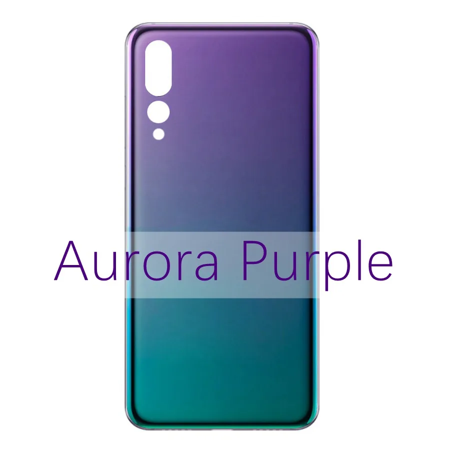 Крышка батареи для huawei P20 Pro CLT-L29 задняя панель Задняя Дверь Корпус чехол для huawei P20 Pro Задняя стеклянная крышка P20 Plus Замена - Цвет: Aurora No Lens