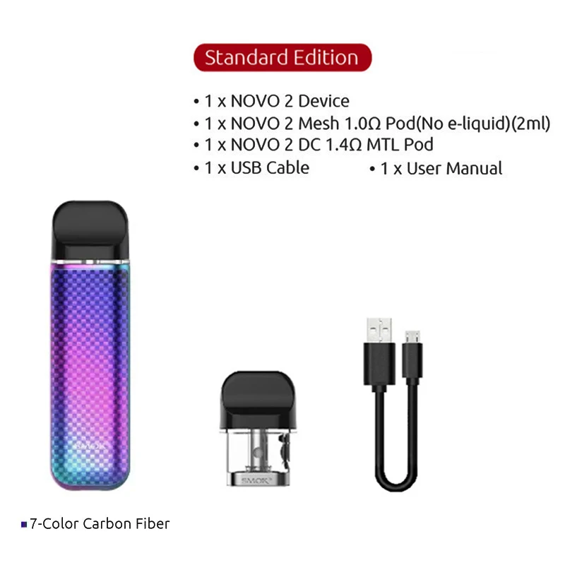 Оригинальный набор SMOK NOVO 2 800 мАч картридж мл вейп Pod электронная сигарета
