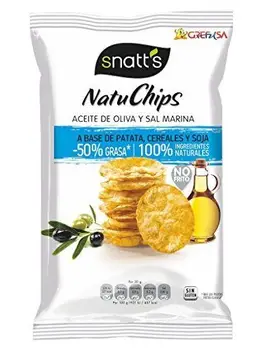 

Snatts Grefusa - Natuchips Aceite De Oliva Y Sal Marina 85 g
