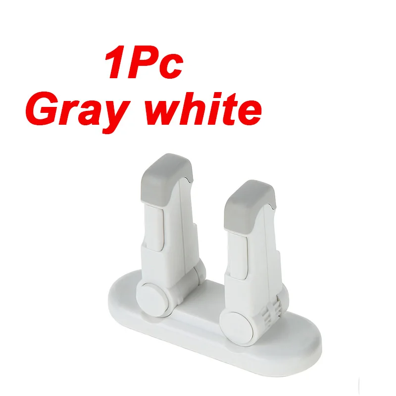 2 Pcs Gray White 3 шт./партия, защитный замок для детей, дверная ручка для детей, замок-рычаг, защита от Открывания Окна, защита от открывания двери для малышей - Цвет: 2 Pcs Gray White