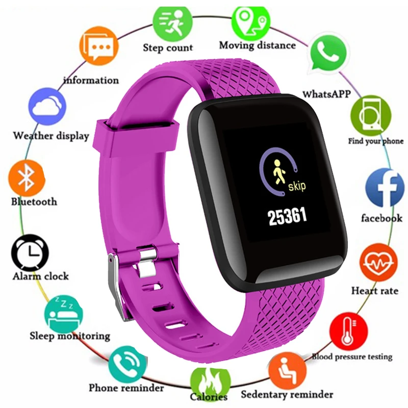 

Kids Sports Pedometer Fitness Smart Watch Wristband Blood Pressure Heart Rate Call Message Reminder Children Smartwatch Android