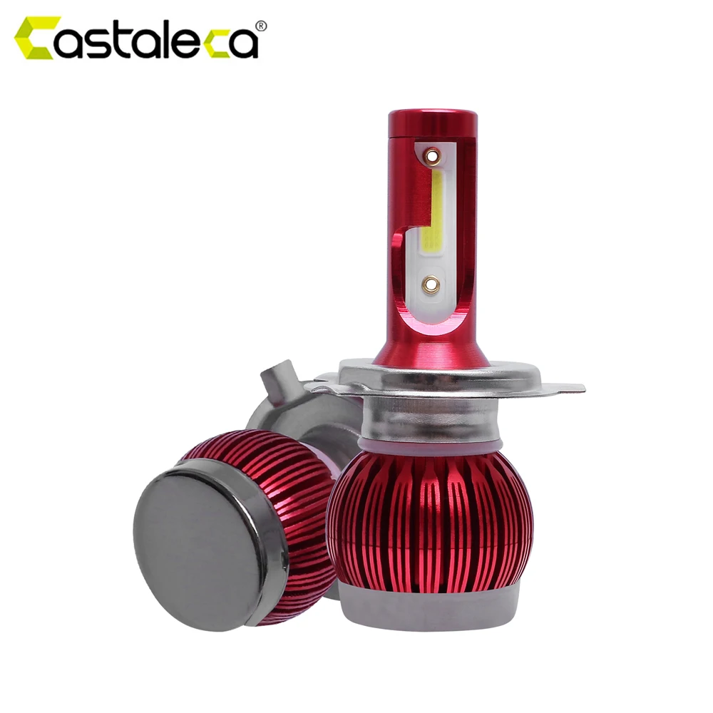 Castaleca h4 светодиодный фар автомобиля H7 светодиодный 9005 9006 H1 H3 H11 3000K 6500 к 8000 противотуманных фар автомобиля огни 8000LM авто аксессуары