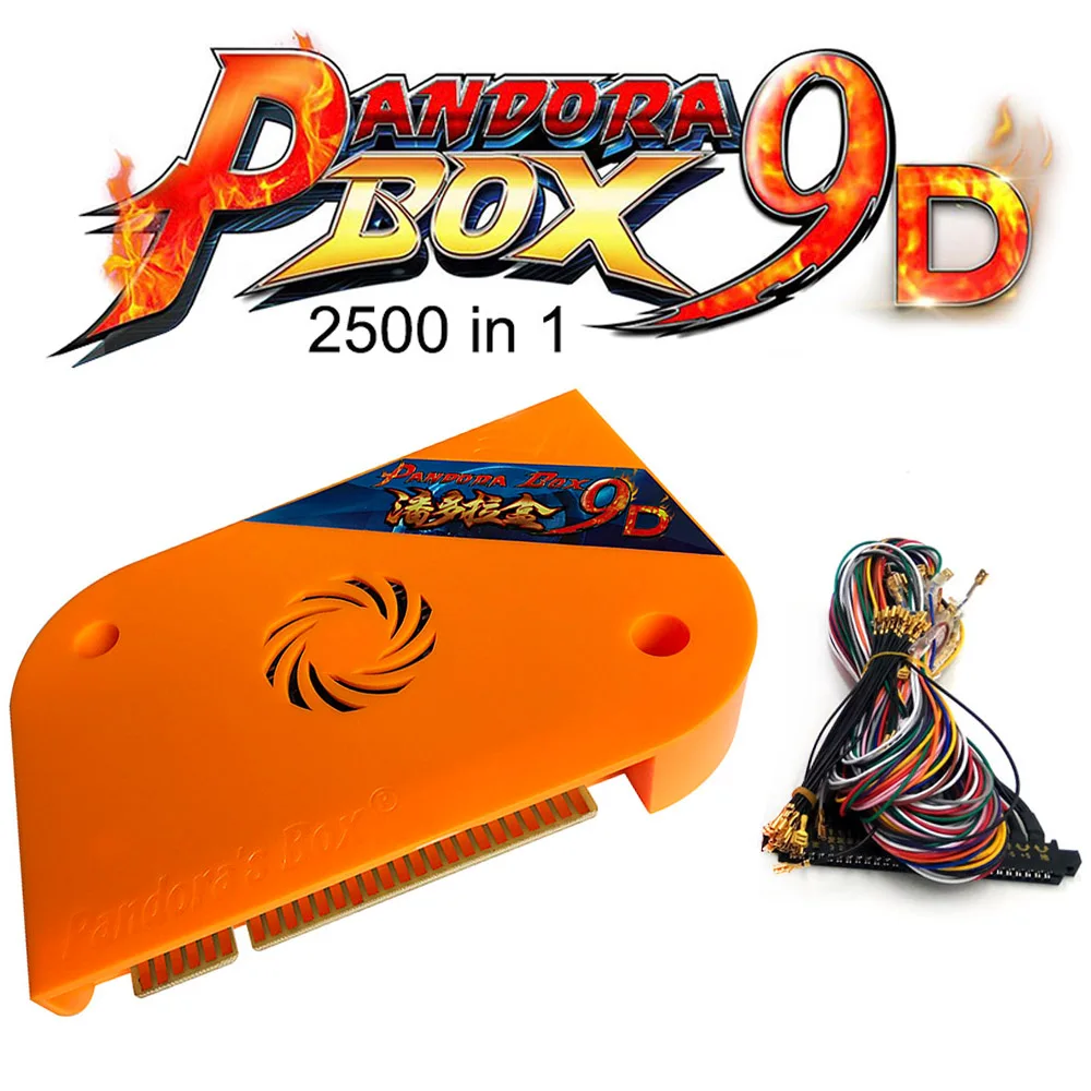 2500 in 1 w cable 10 X 3D игровая доска, оригинальная коробка Пандора 9D 2500 В 1, игровая печатная плата JAMMA, аркадная версия, поддержка 4 игроков, VGA, HDMI выход - Цвет: 2500 in 1 w cable