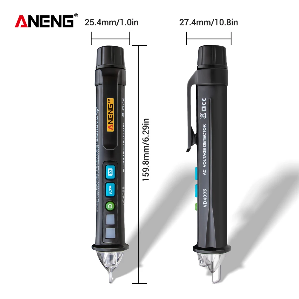 ANENG VD409B 12 V-1000 V Ручка стиль электрический индикатор светодиодная розетка дектор Напряжения Бесконтактный детектор напряжения переменного тока тестер метр