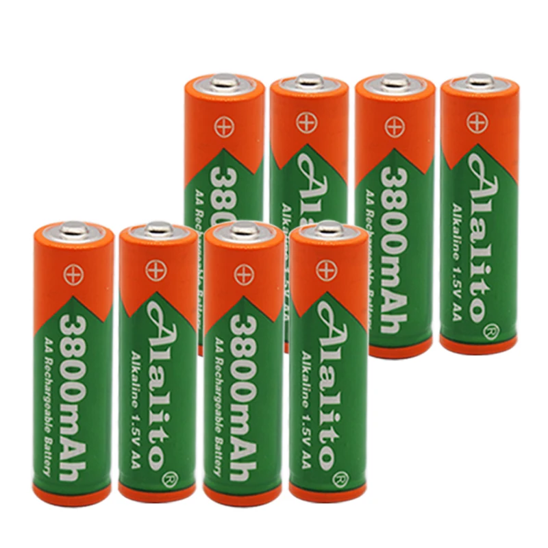 Новая батарея AA 3800 1,5 v перезаряжаемая батарея AA 3000mAh Щелочная v аккумуляторная батарея для часов игрушки батареи камеры