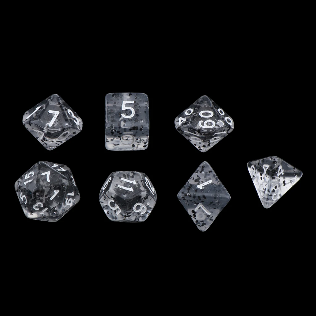 7Pc Multi-sided Dices Set D4-D20 MTG DND RPG Board Game Dice for D&D Roleplaying Party Casino Table Game Toy
