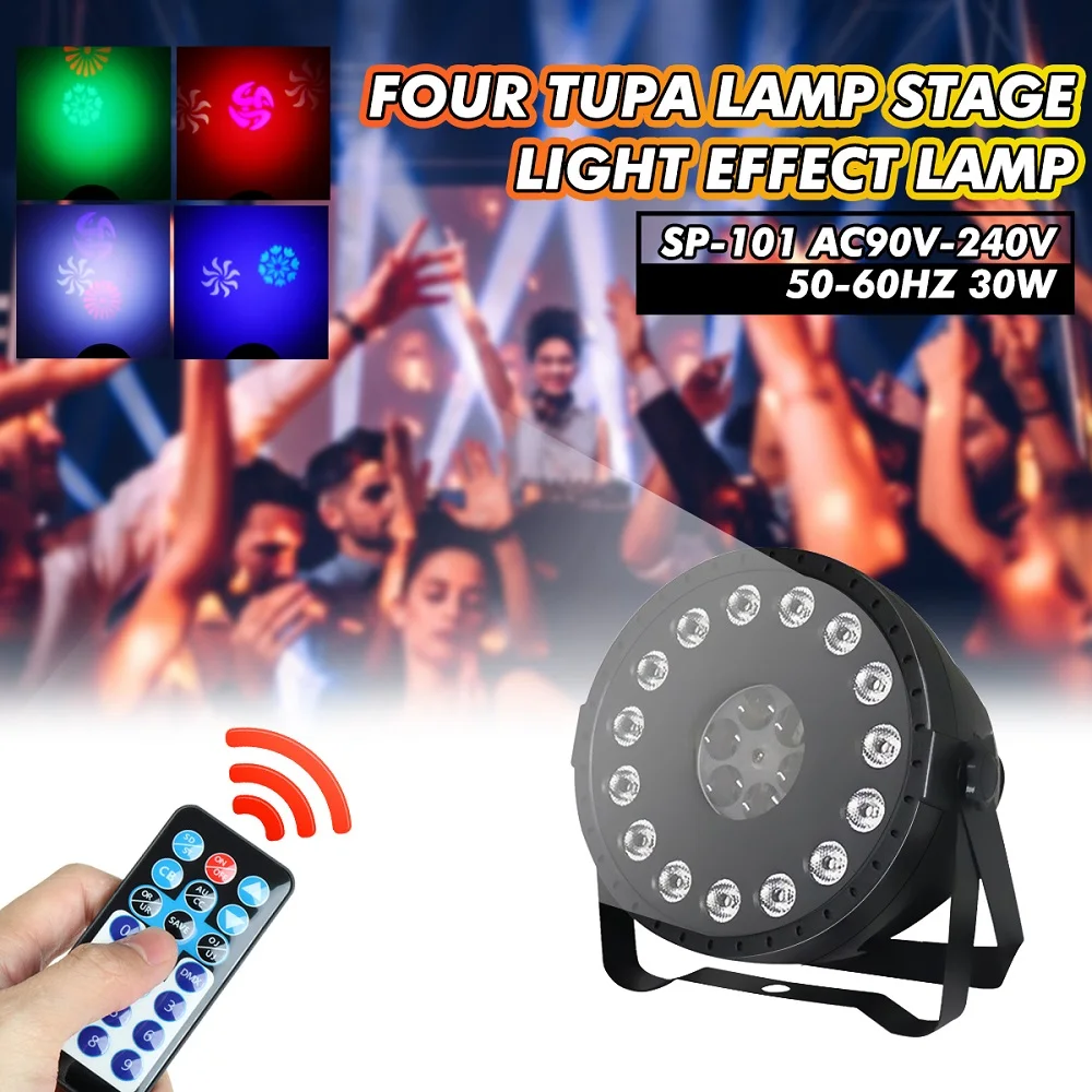 

30W LED Par Light RGB stage Light Remote Sound Control DMX for Club DJ Ball Party Disco Wedding AC90-240V Sound-activate