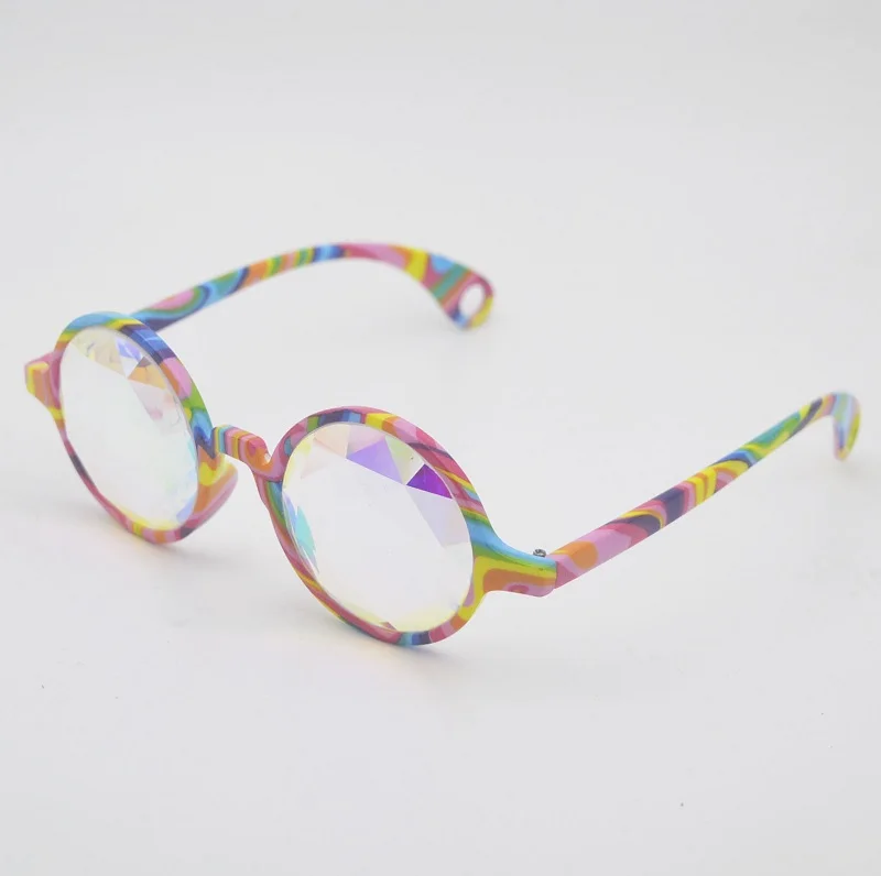

Multicolor Print Frame Kaleidoscope Glasses