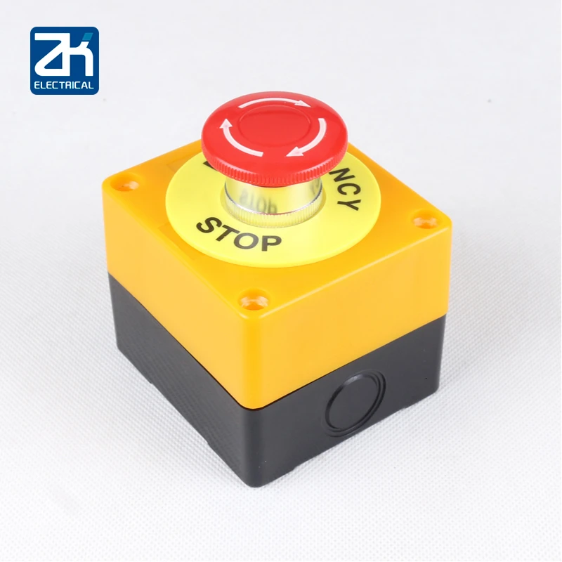 

Waterproof Red Emergency Stop Signal Mushroom Cap Emergency Stop Switch Button + Nc Ac660v / 10a