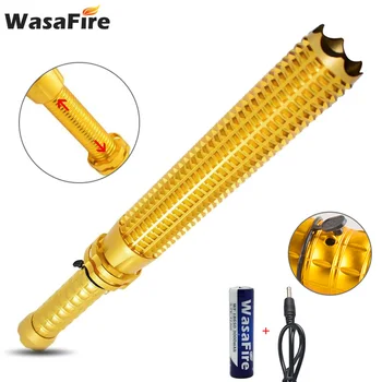 

Wasafire Q5 Telescopic Led Flashlight Zoomable 3 Modes Self-Defense Torch Rechargeable Tactical Lantern For Camping Hunting
