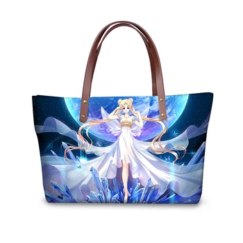 

Customized Harajuku Sailor Moon Print Women Shoulder Bag Tote Bag Handbags Women's Shoulder Bags Girl Large Messenger Beach Bag