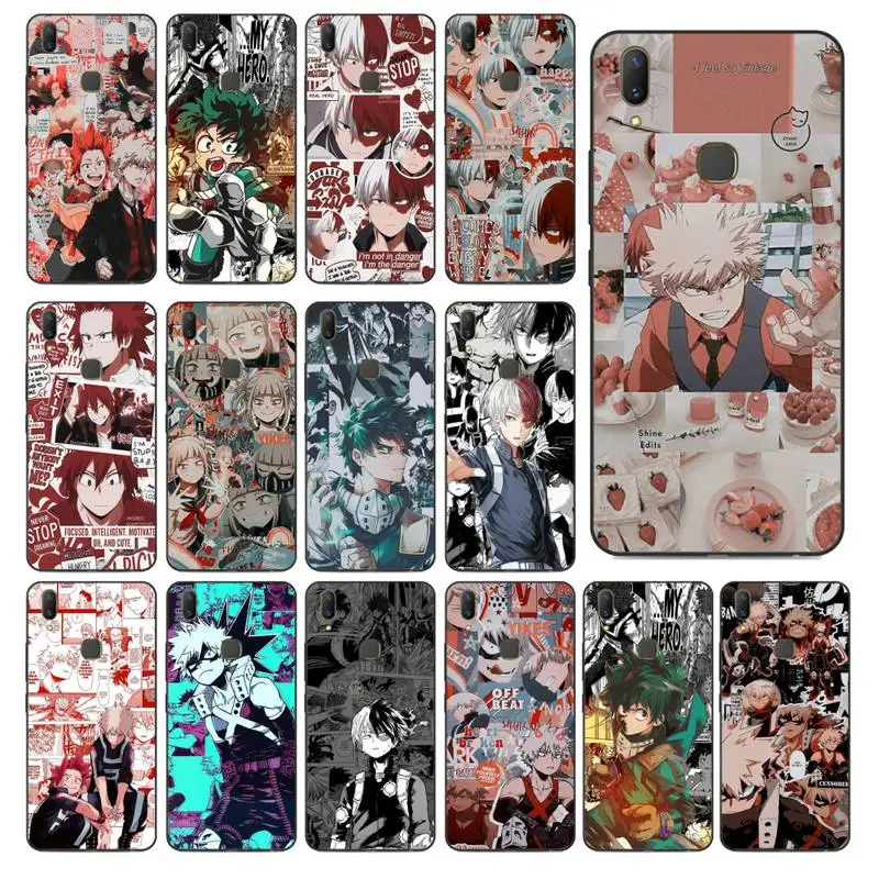 YNDFCNB Japan Anime My Hero Academia Phone Case for vivo Y91C Y11 17 19 53 81 31 91 Oppo a9 2020 | Мобильные телефоны и