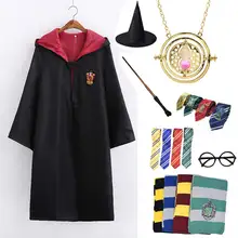 Cosplay Gryffindor kostium Potter naszyjnik Haloween kostiumy hermiona mundurek szkolny Ravenclaw Hufflepuff Slytherin szata szalik(China)