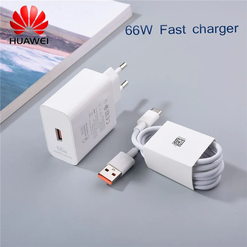 Зарядное устройство для HUAWEI P50 P40 Pro Nova 9 8 66 Вт супербыстрая зарядка адаптер
