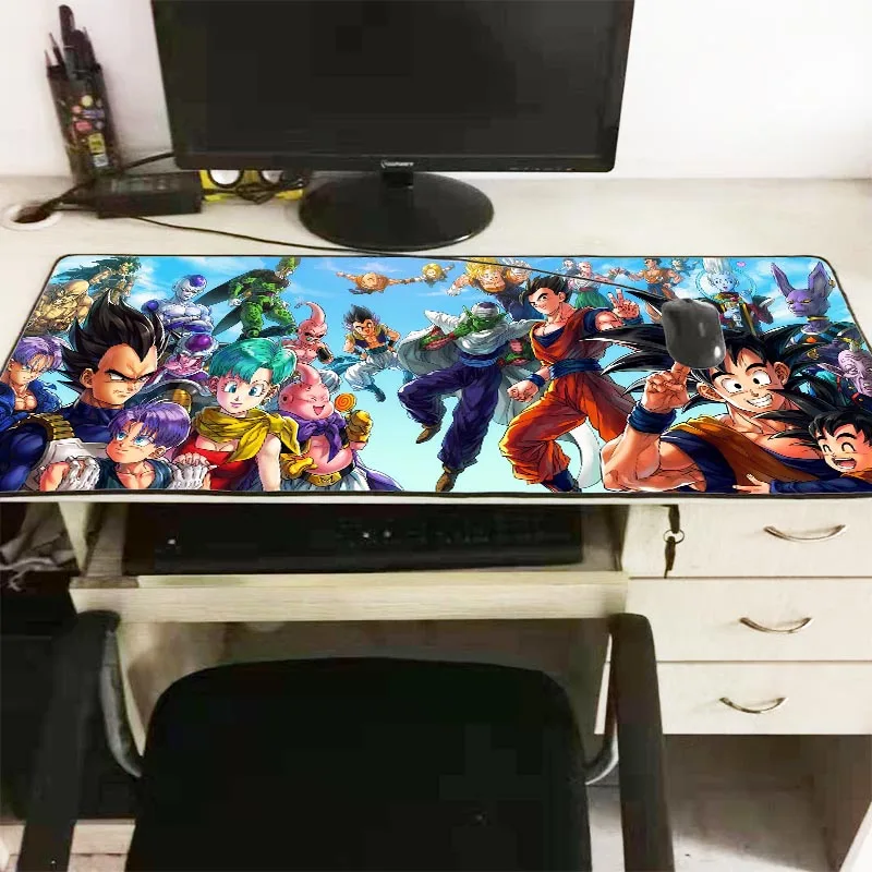  Dragon Ball Anime Large Gaming Mouse Pad Lock Edge Mouse Mat for Laptop Computer Keyboard Pad Desk 