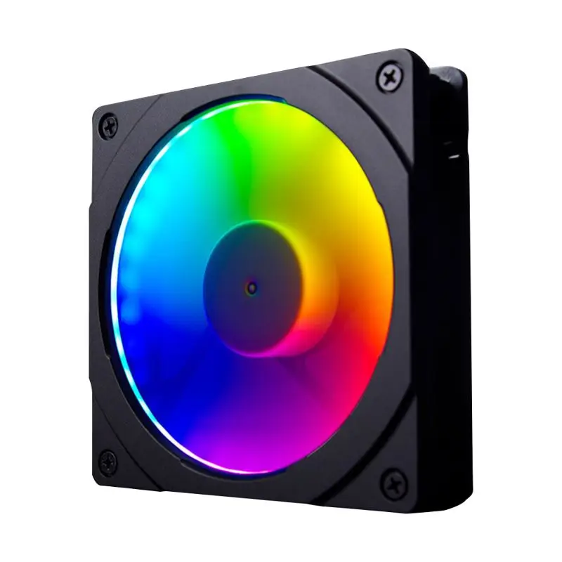 Светодиодный вентилятор с радужной диафрагмой 120 мм/140 мм RGB цвет диафрагма Halos для