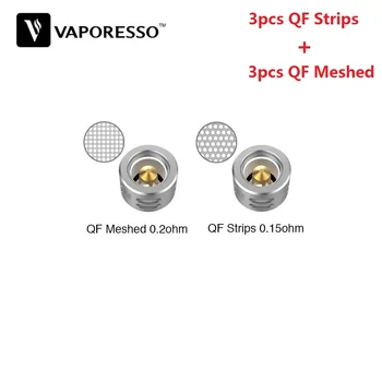 

Original 3pc/pack Vaporesso Coil QF Mesh 0.2ohm & QF Strips 0.15ohm Vape Coil e cigFor Vaporesso SKRR Tank/ Luxe s Kit/ Gen Kit