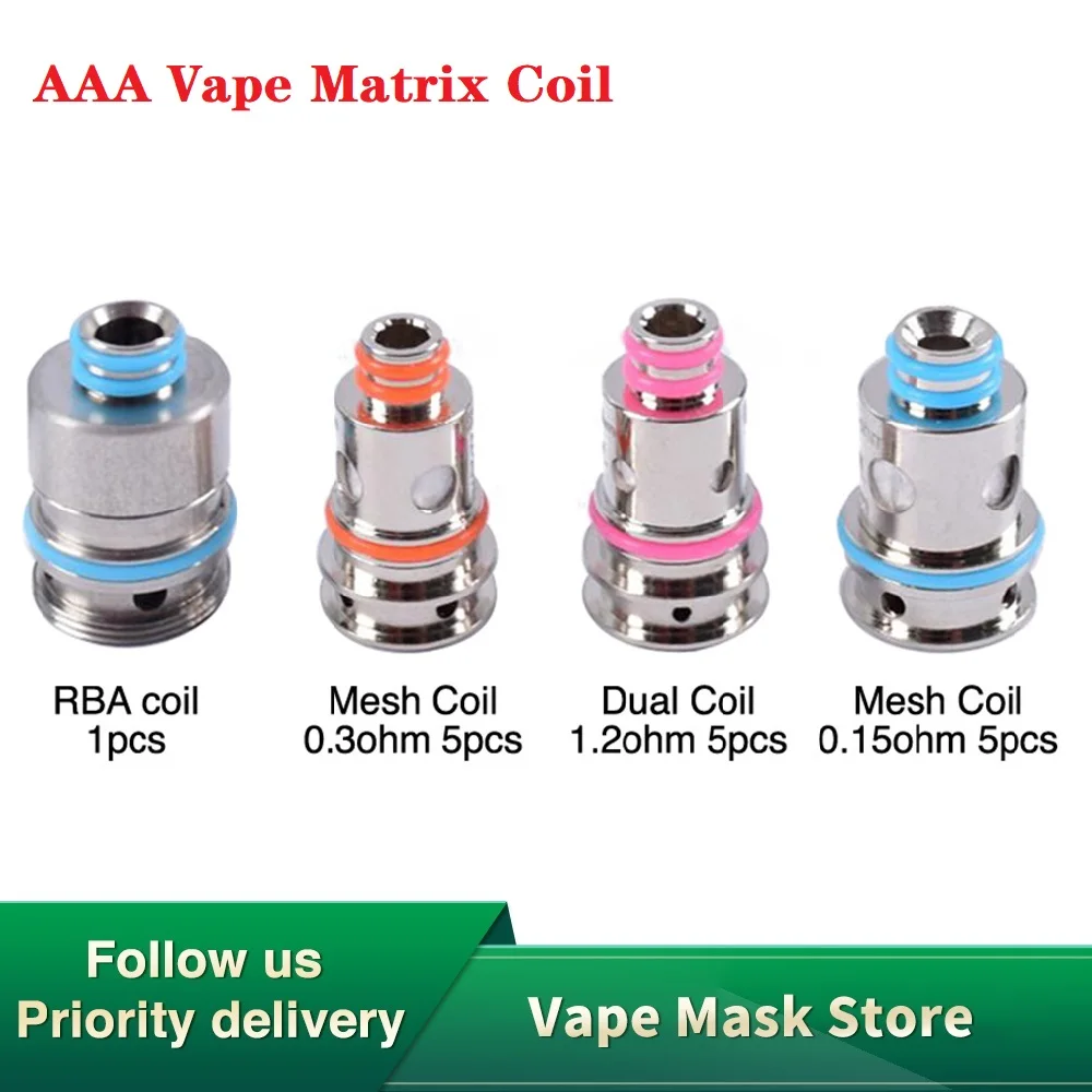 1 шт./5 шт. оригинальная матрица AAA Vape катушка MTL 1.2ohm двойная катушка/DL 0.3ohm сетка