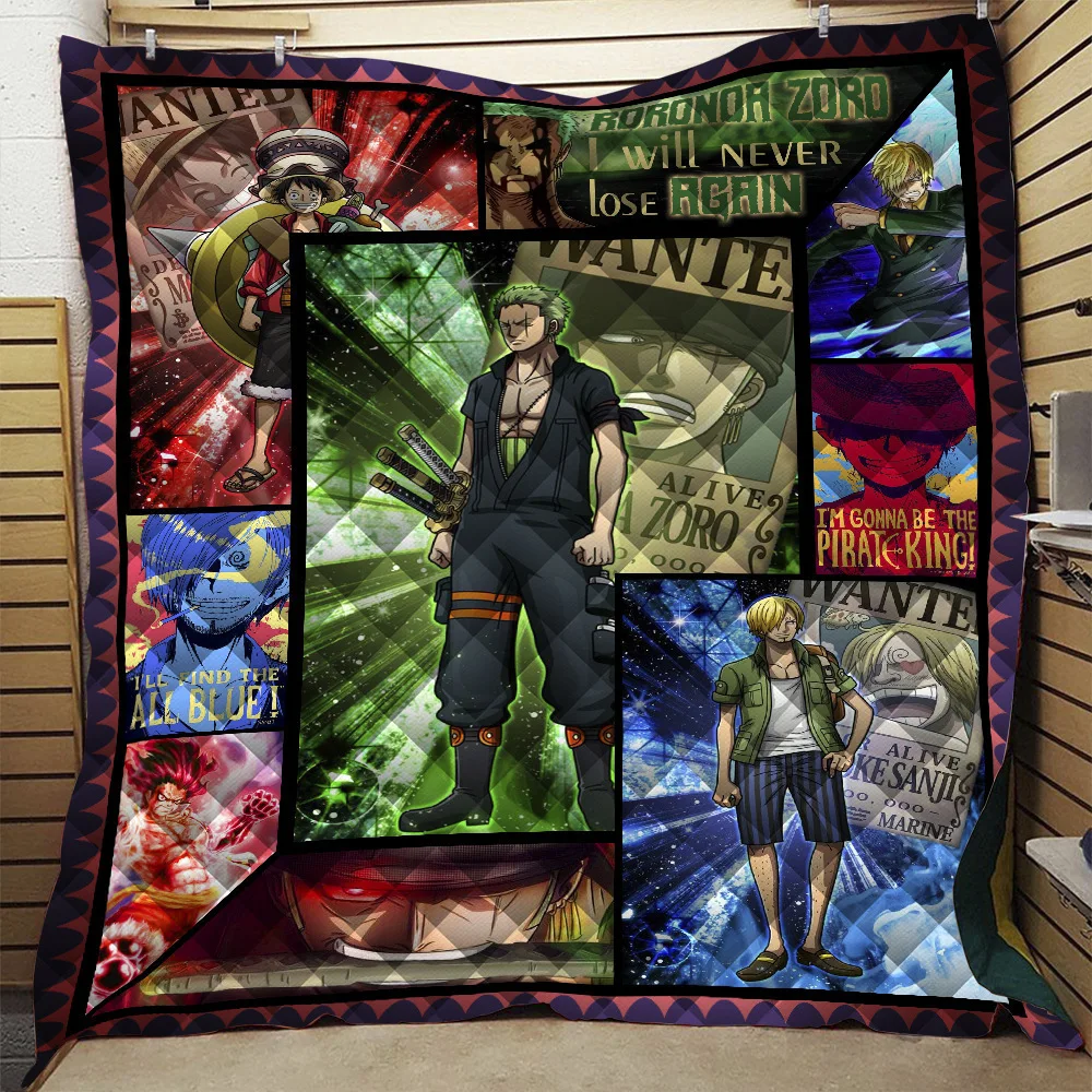 Dropshipping-Anime-One-Piece-Roronoa-Zoro-Summer-Quilt-Blanket-Mat-3D-Printed-Bed-Sofa-For-Kids