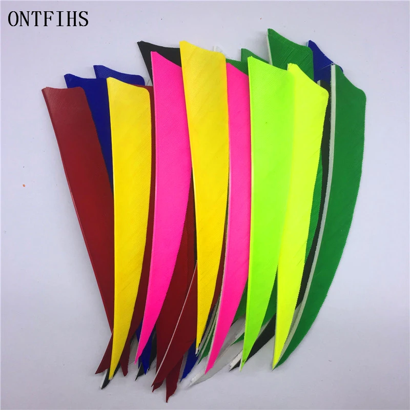 

50pcs High Quality 5 inch & Shield Cut Shape Orange Feather Archery Hunting and Shooting Arrow Fletching Feathers