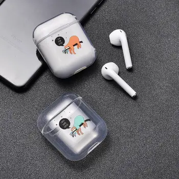 

Soft Silicone Cute Earphone Case For Apple airpods Case Luxury Cartoon Sloth Transparent Airpods Case in Earphone Accessories