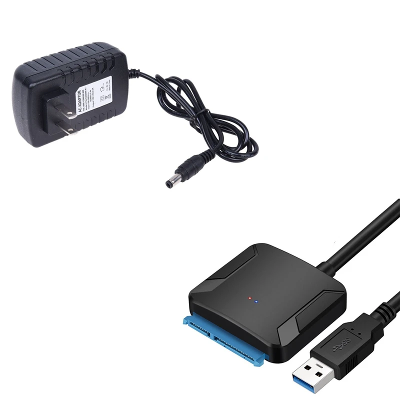1 шт. 12 В адаптер питания 2a Трансформатор 110-220 В и 1 шт. SATa к USB 3,0 2,5/3,5 HDD SSD жесткий диск конвертер Кабельная линия Ada